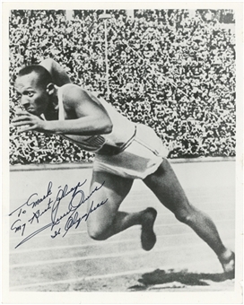 Jesse Owens Signed & Inscribed 8X10 Photo (Beckett)